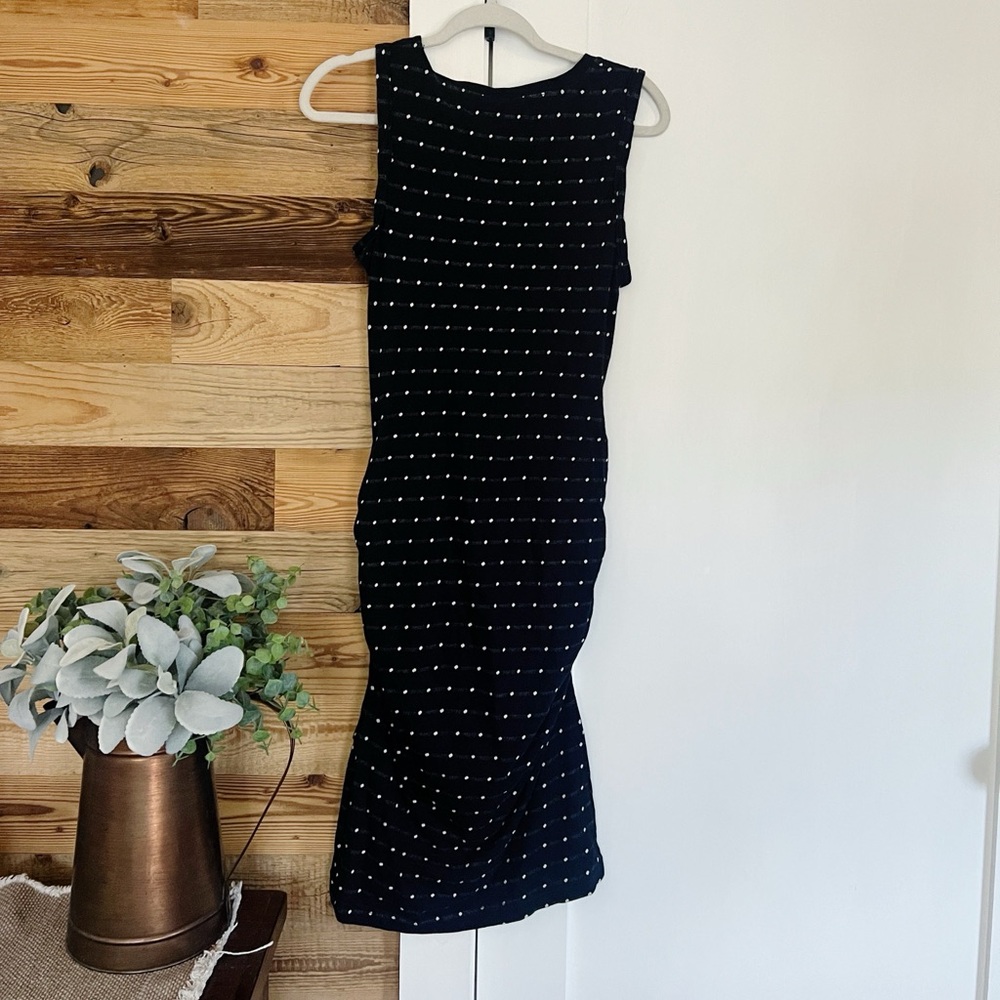 Anthropologie Saturday Sunday Caryn Ruched Dot Dress - Picture 5 of 6